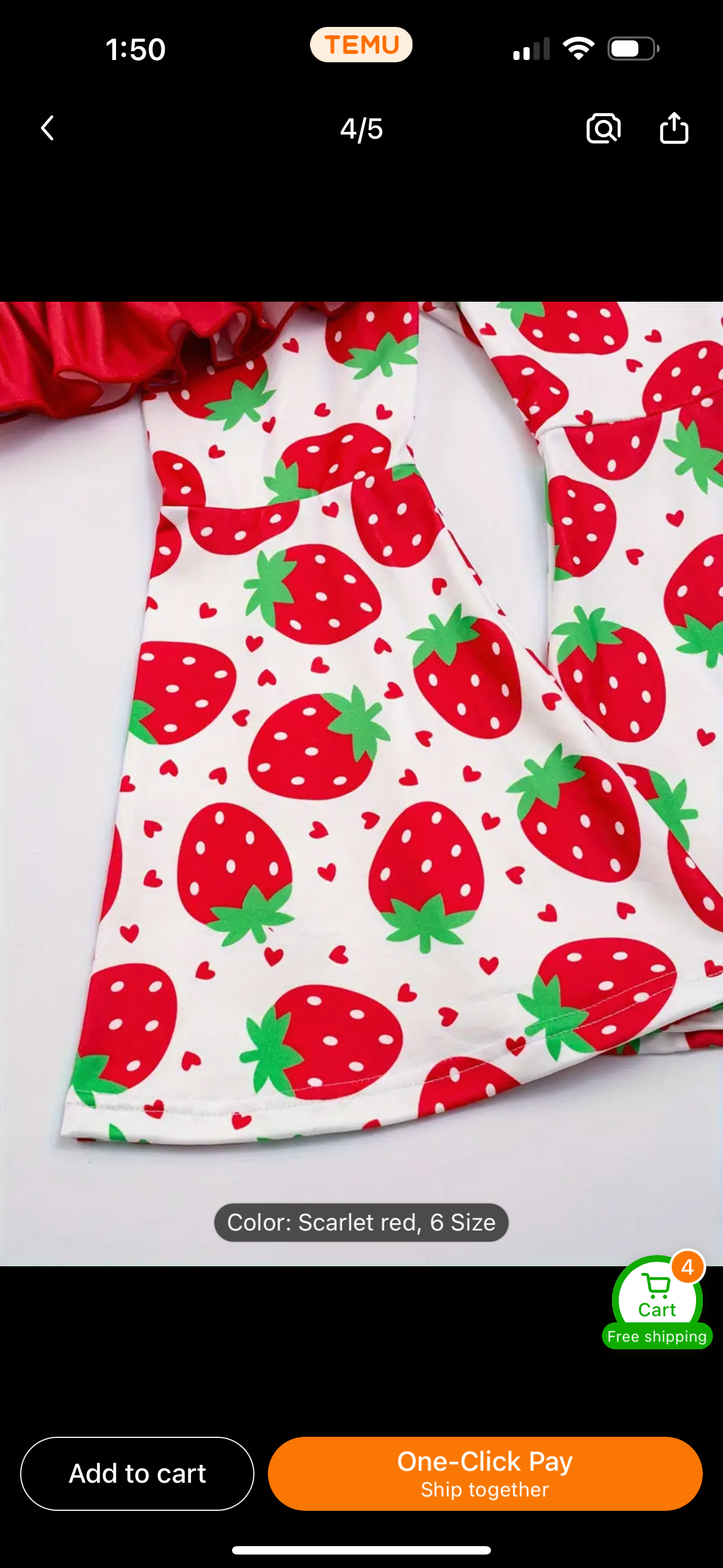 Girl's Strawberry outfit