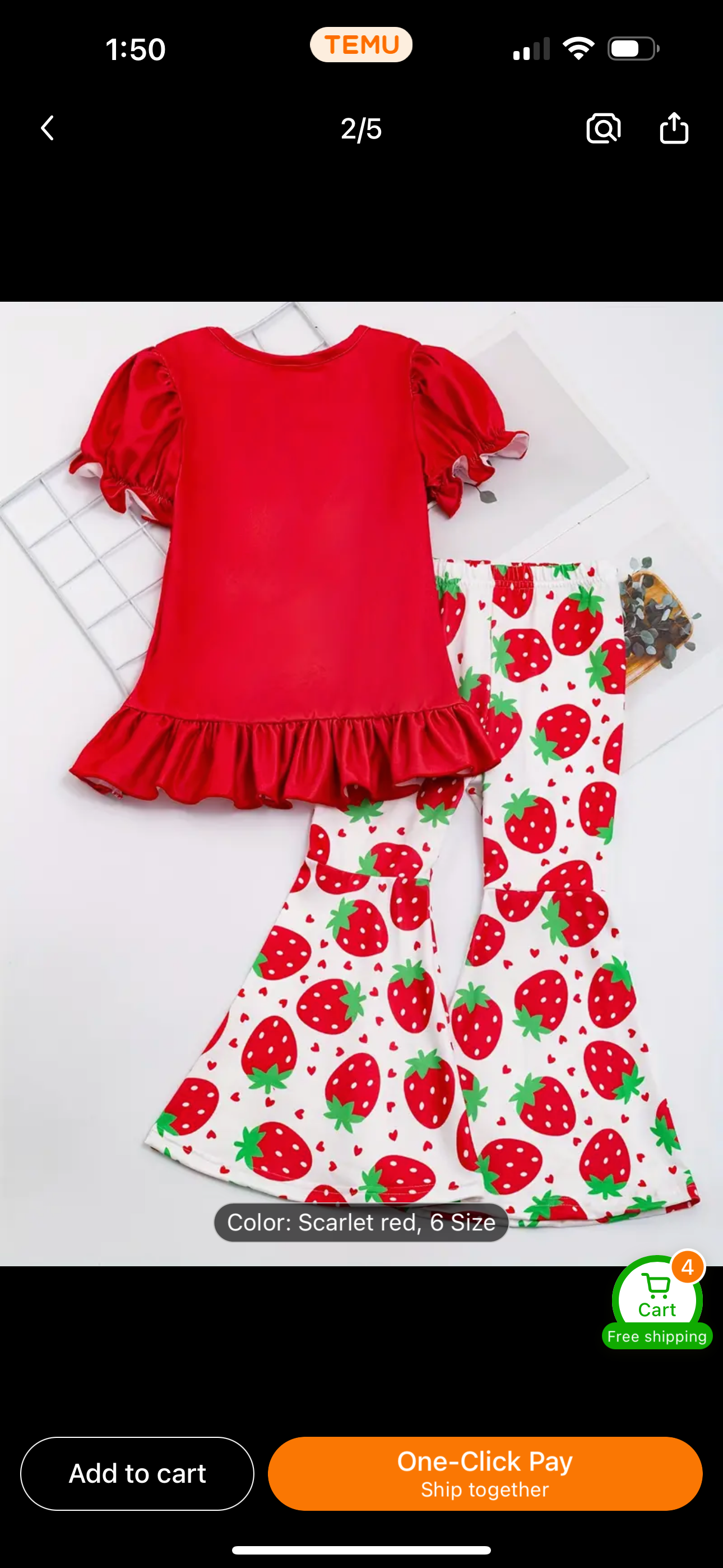 Girl's Strawberry outfit